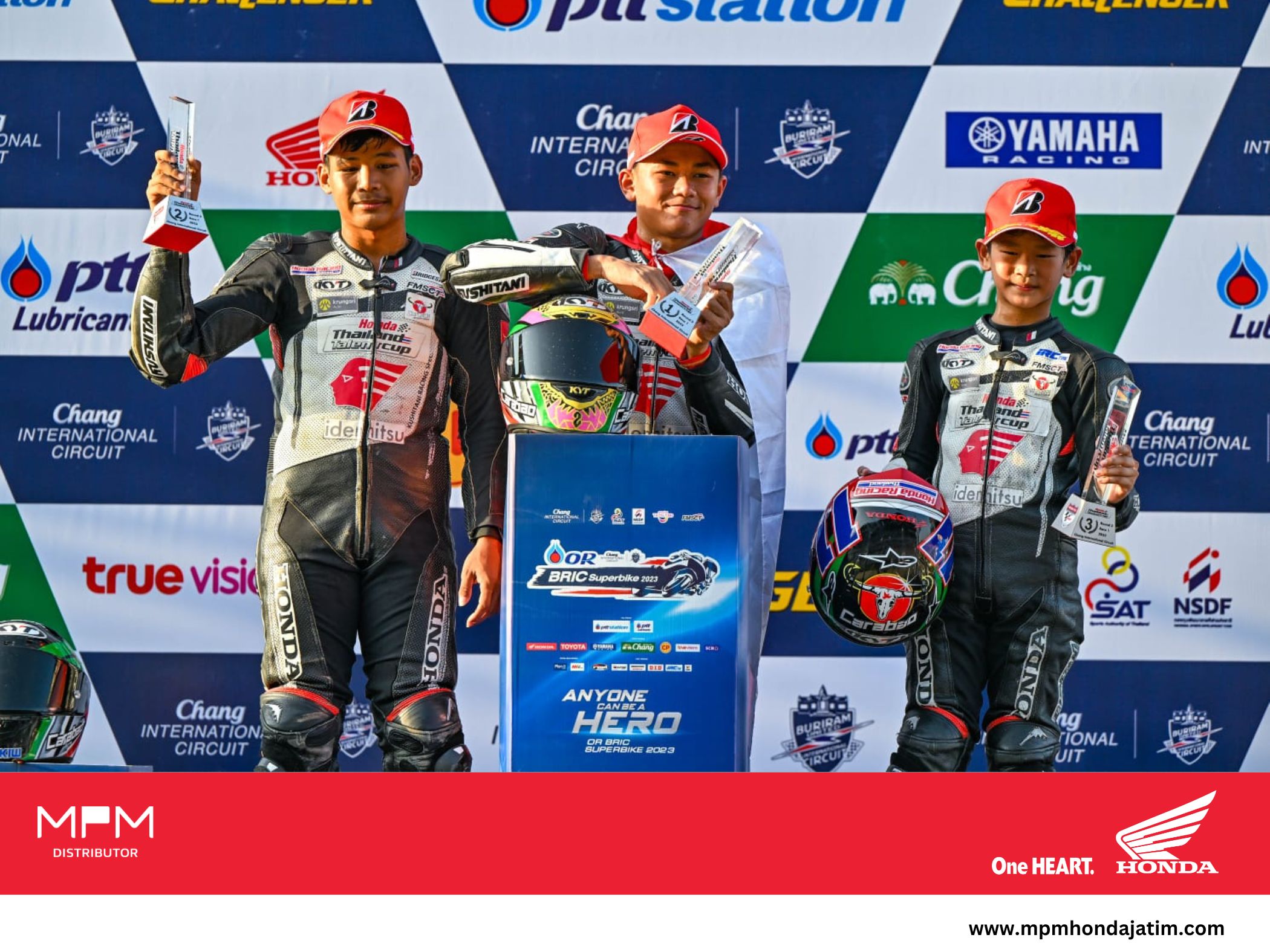 Tampil Dominan, Pebalap Astra Honda Raih Double Podium TTC 2023